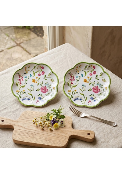 Lucky Art Laurus Melamin 23cm 2'li Tabak Seti Dıo30002 Çok Renkli