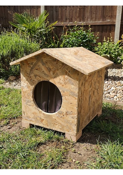 Reyo Kedi Yuvası Yağmura Ve Soğuğa Dayanıklı Osb Kedi Evi Deniz Tutkallı Monteli Teslimat - Cat30