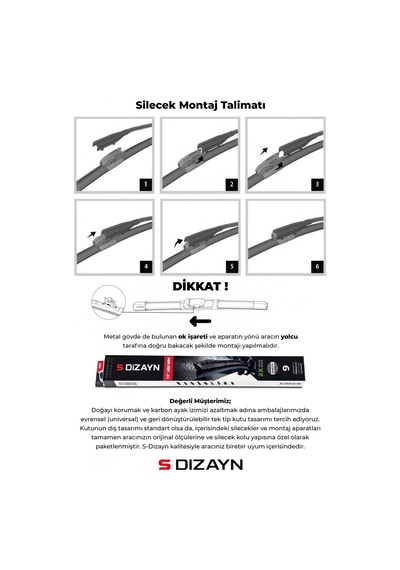 S-dizayn Renault Clio 5 Hb Ön Cam Silecek Seti 2019-2025 Premium Araca Özel 70-30 Cm A+ Kalite