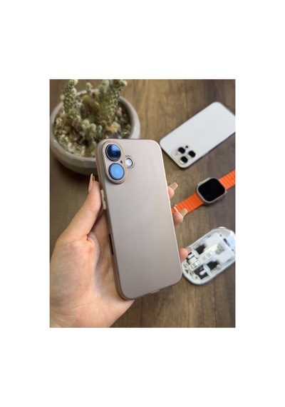 İphone 16 Uyumlu Süper İnce Mat Ultra Thin Silikon Kılıf Gri