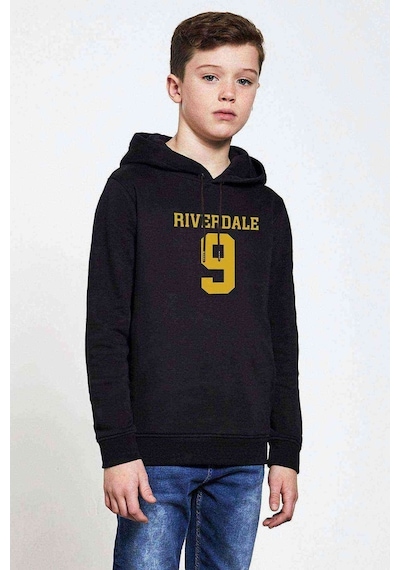 Tshirthane Riverdale 9 Baskılı Unisex Çocuk Kapüşonlu Siyah Sweatshirt (528593105) Siyah