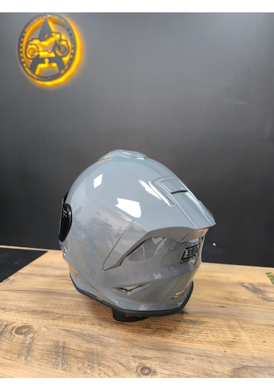 Origine Ece R22.06 Sertifikalı Racing Motosiklet Kaskı Beyaz - Gümüş