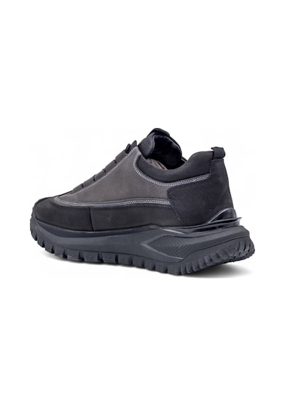 Voyager M434 Hakiki Deri Erkek Sneaker Ayakkabı Siyah