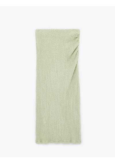 Koton Bürümcük Kumaş Drape Detaylı Midi Kalem Etek Green 6sak10005uk Yeşil
