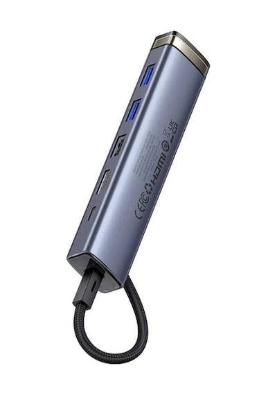 Baseus Ultrajoy 6-port Hub - Uzay Grisi