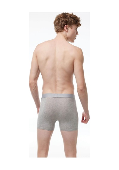 Malabadi 017 Erkek Biyeli Modal Boxer-Gri