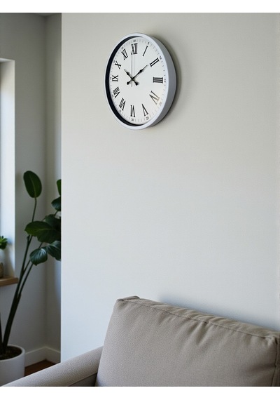 36 Cm Beyaz Roman Rakamlı Duvar Saati Diğer 68355510
