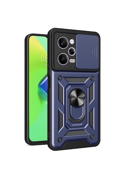 Teleplus Xiaomi Redmi Note 12 Pro Plus Kılıf Magnetik Standlı Kamera Korumalı Slide Sürgülü Cover Kapak