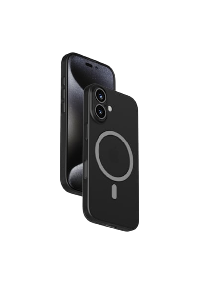Momax Lite CaseForm Apple Uyumlu iPhone 16 Plus E74 Magsafe Kılıf Transparan Siyah