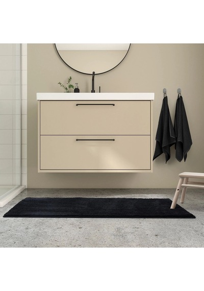 Ikea Backmara Banyo Halısı Paspas 60 X 120 Cm Siyah