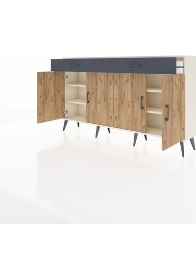 Arges Konsol 4 Raflı 2 Çekmeceli 4 Kapaklı 176x30x99 Aytaşı-çam/a Aytaşı-çam/antrasit Arges Konsol 4 Raflı 2 Çekmeceli 4 Kapaklı 176x30x99 Aytaşı-çam/a Aytaşı-çam/antrasit