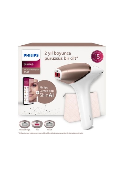 Philips Lumea 9900 Serisi Brı953/01 Ipl Tüy Alma Beyaz Renk Özellikli Cilt Temas
