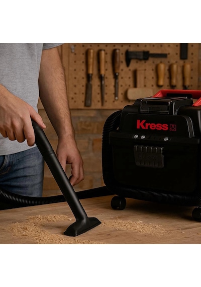 Kress Kh035.9 20volt 250w/17kpa Flexi Esnek Hortumlu Şarjlı Islak/kuru Süpürge & Üfleme Akü Dahil D