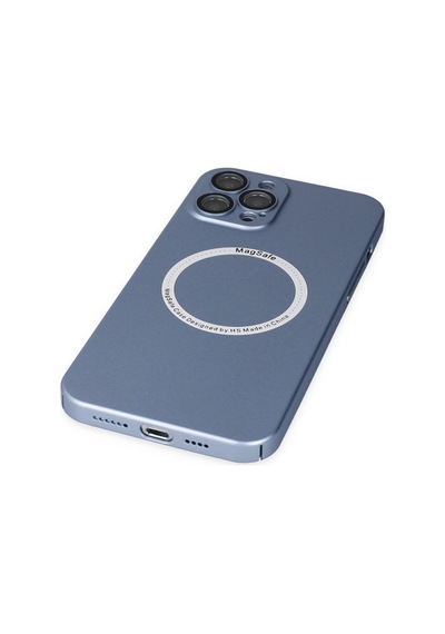 Apple iPhone  Uyumlu,  12 Pro Kılıf Jack Magneticsafe Lens Silikon - Sierra Blue