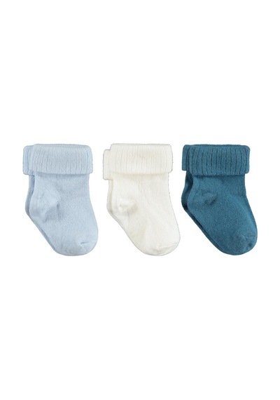Civil Baby Basic Kıvrık 3'lü 6- Bebek Erkek Çorap Set Standart