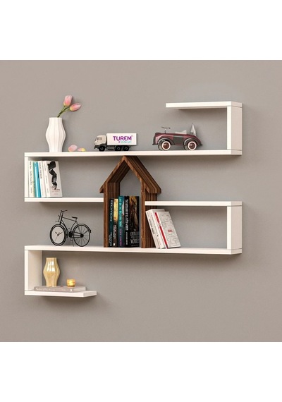 Home Raflı Kitaplık Mdf Beyaz