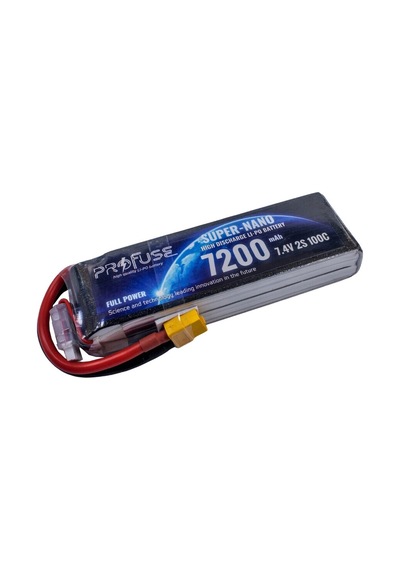 Profuse 2s 7.4v Lipo Li-po Lityum Polimer Batarya - 7200mah, 100c
