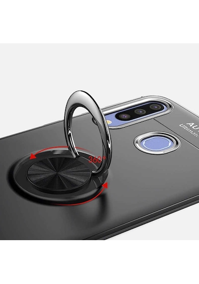 Samsung Uyumlu Galaxy A20s Kılıf Zore Ravel Silikon Kapak Siyah