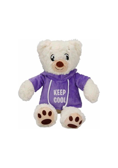 3192 Kapüşonlu Peluş Ayı 30 Cm -sunman Çok Renkli