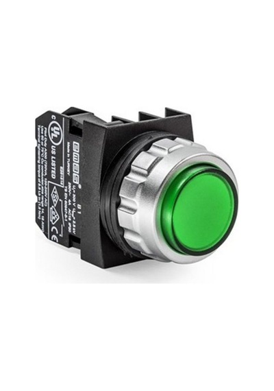 Emas H100hy H Çıkık Buton Yesıl