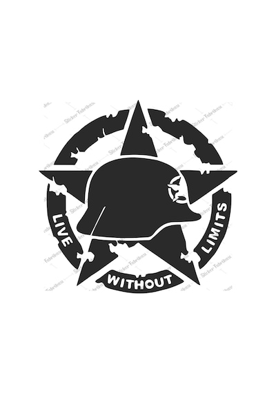 Off Road Army Offroad Askeri Yıldız Sticker 00922