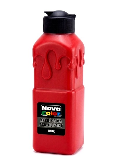 Nova Color Akrilik Boya 180gr Ateş Kırmızı Diğer