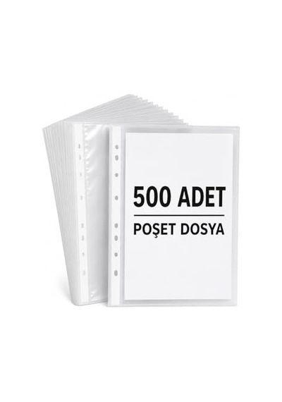 500 Adet A4 Şeffaf Dosya Föy Poşet Dosya 1