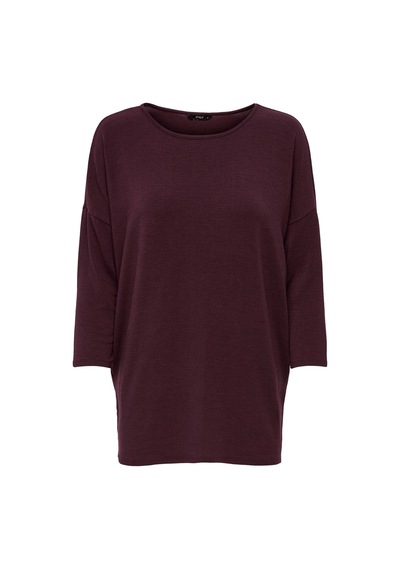 Only 15157920 Genis Yaka Dirsek Kol Kadın Body - Bordo Bordo