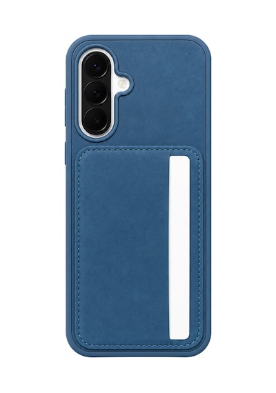 Cardx Samsung A37 Uyumlu Vegan Deri Kartlıklı Kamera Korumalı Kılıf Lacivert