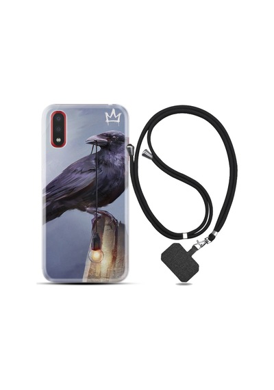 Samsung Uyumlu Galaxy A01 Core Kılıf Ipli Askılı King Crow 1670