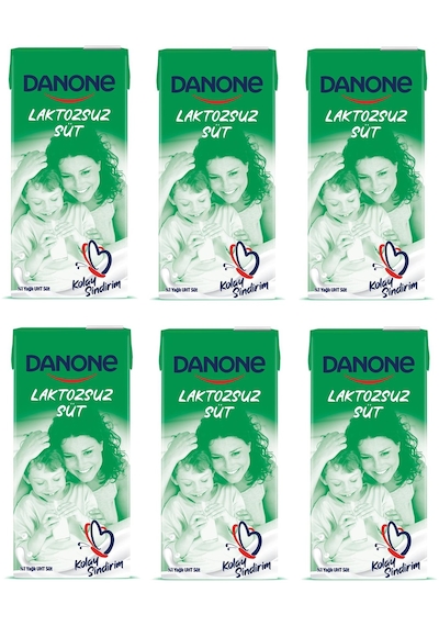 Danone Laktozsuz Süt 1 Lt X 6 Adet