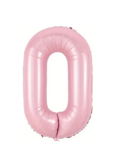 Beysüs Pembe 0 Rakam Folyo Balon 80 Cm Pembe
