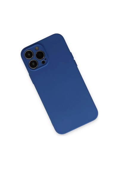 Apple İphone 13 Pro Kılıf Nano İçi Kadife Silikon - Lacivert 0.2M-Çok Renkli