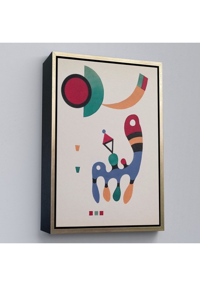 Ahşap Çerçeveli Vasiliy Kandinsky - 11 Resim Ve 7 Şiir Soyut Tablosu-7485