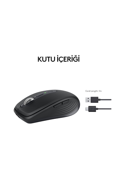 Logitech MX Anywhere 3S Kompakt Kablosuz Lazer Mouse