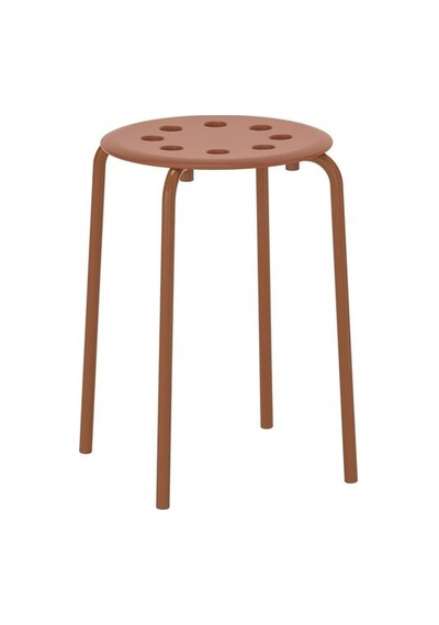 Ikea Marıus Tabure, Kırmızı-kahverengi, 45 Cm