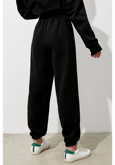 Kadın Siyah Comfort Fit Eşofman Altı Mg1353 SiYAH