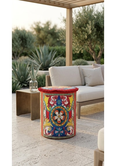 Solea Clover Rouge Puf Sarı