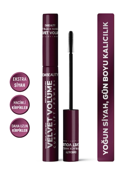 Embeauty Ultra Siyah Dolgunlaştırıcı Maskara Hacim Ve Uzunluk Etkili Siyah