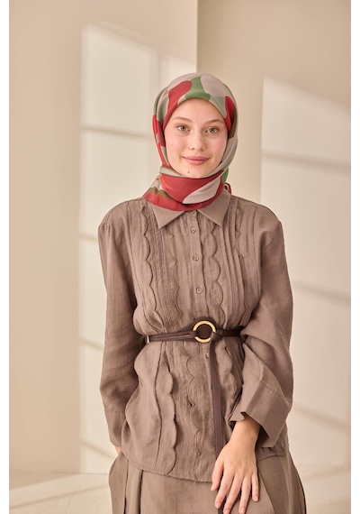 Silk Home Aura Eşarp 140001-04 Bordo, Haki, Çağla Vizon,kırmızı, Gri