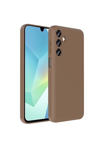 Samsung Uyumlu Galaxy A16 Kılıf Kamera Korumalı Kartlık Hazneli Zore Vitra Kapak Kahverengi