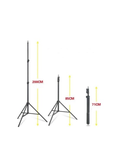 Güçlendirilmiş Profesyonel Alüminyum Döküm Tripod Ağırlık Dayanıklı Ringlight 21-18 Inç Standı