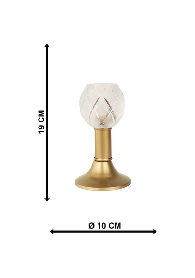 Nira 2 Adet Camlı Tealight Mumluk Eskitme