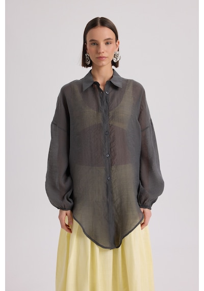 Mai Collection Mai Studios Co. Lyra Oversize Antrasit Gömlek Antrasit