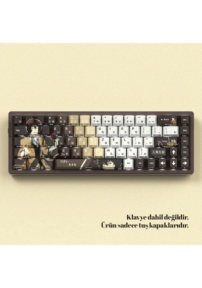 74 Tuş  Yan Baskılı Termal Süblimasyon Pbt Manyetik-mekanik Uyumlu Klavye Tuşları Klavye Keycaps
