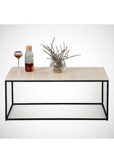 Cosco Orta Sehpa Metal & Orta Masa Açık Meşe /Metal Ayaklı Sehpa