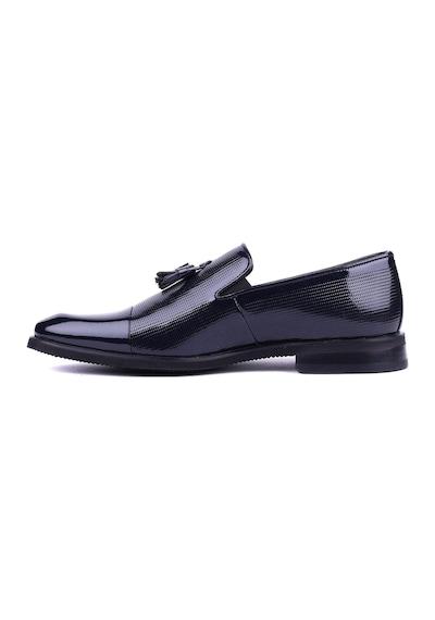 Shoetyle - Hakiki Rugan Deri Lacivert Renk Erkek Klasik Ayakkabı - 900-4702-1473