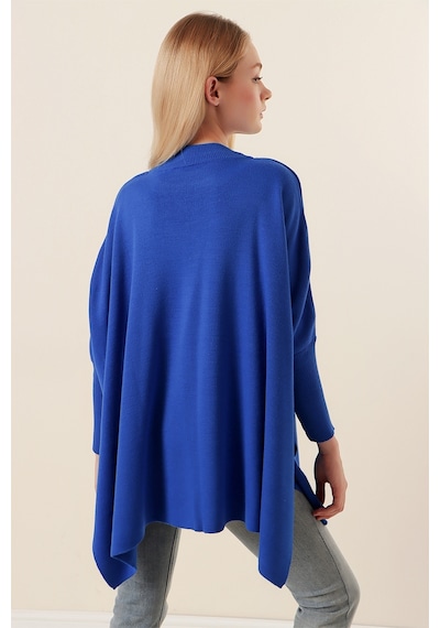 Bigdart 15783 Yırtmaçlı Panço Kazak - A.saks 001