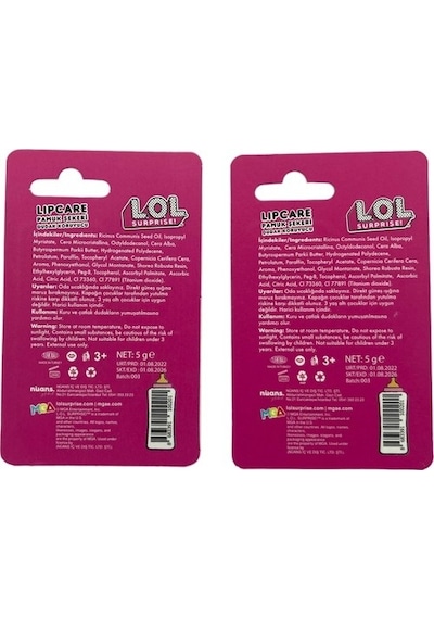 Lol Pamuk Şekeri Lip Care 2 x 5 G
