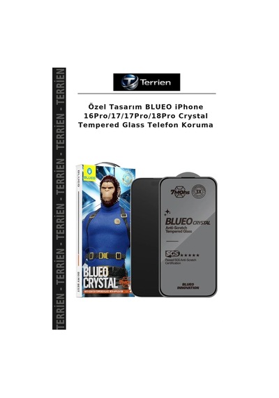 Özel Tasarım BlueoApple iPhone Uyumlu 16pro/17/17pro/18pro Crystal Tempered Glass Telefon Koruma